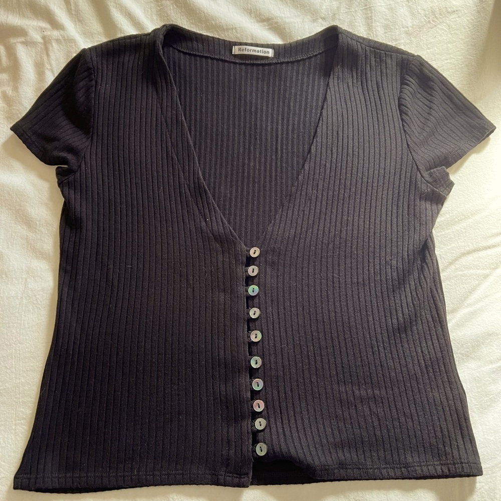 Reformation Nella Top - Black